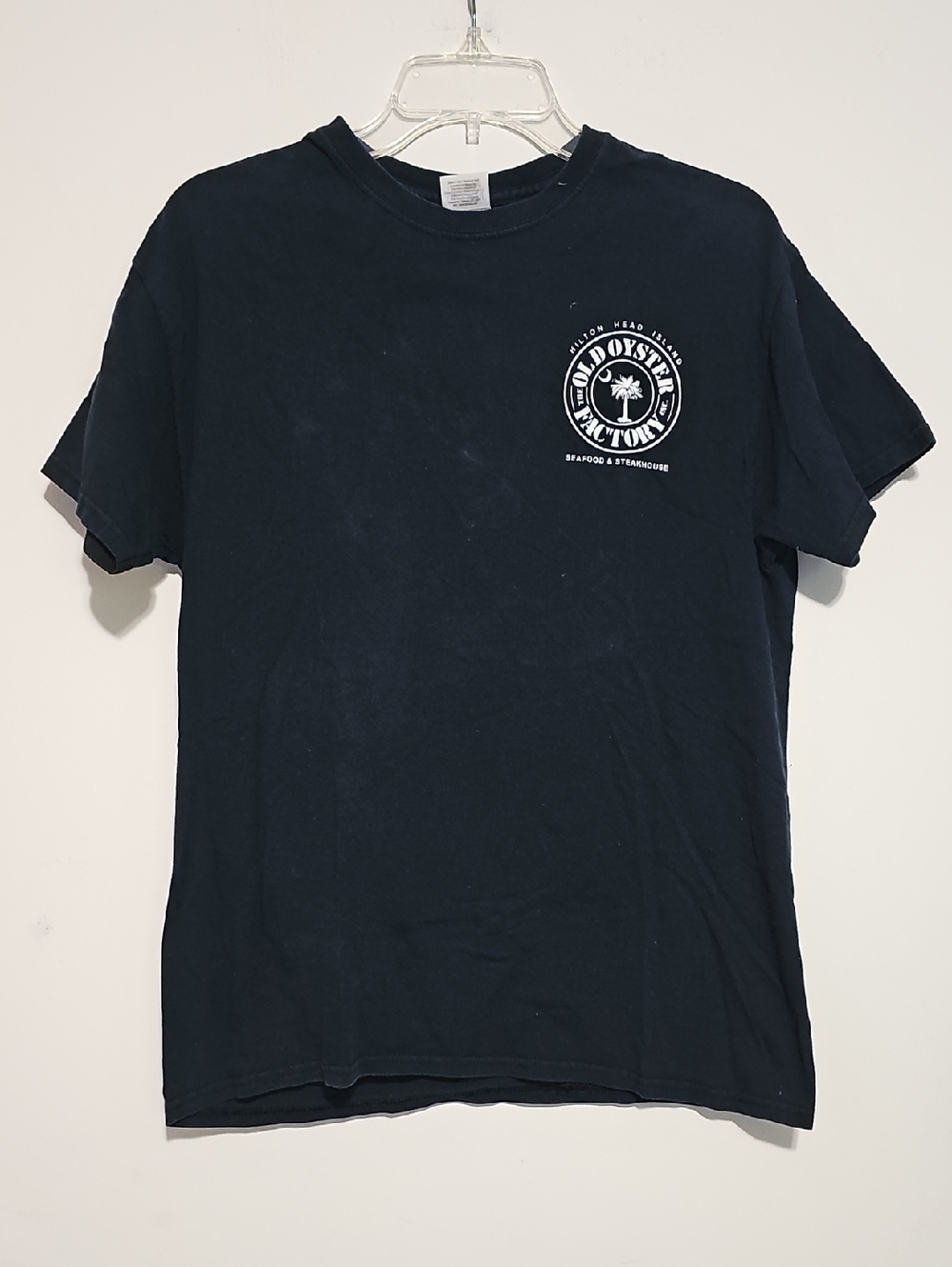 The Old Oyster Factory Hilton Head Island Men's Black Logo T-Shirt Sz Medium